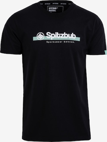 SPITZBUB Shirt ' Dots Sports ' in Zwart: voorkant