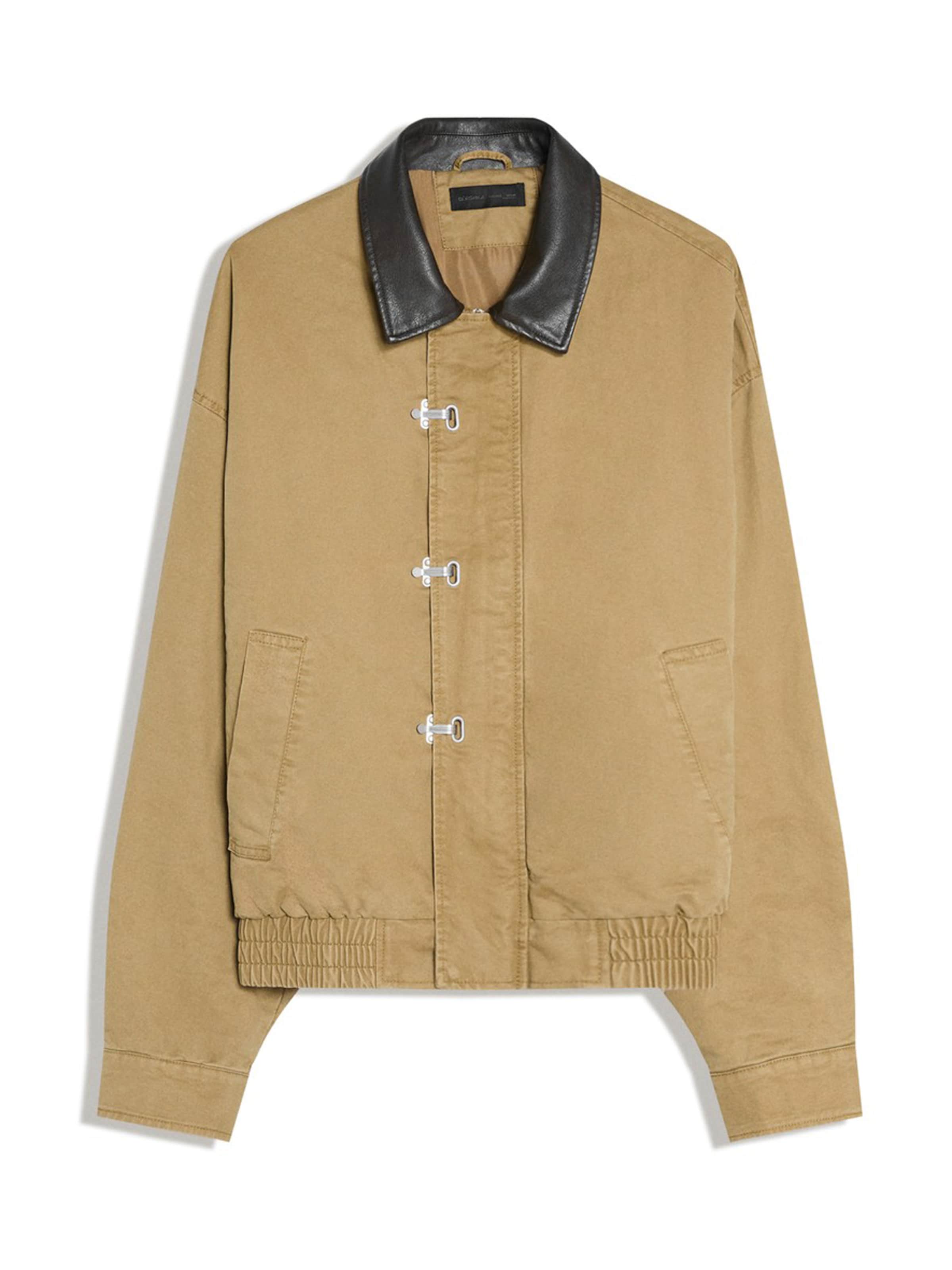 Bershka Between-Season Jacket in Beige: front