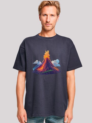 T-Shirt 'Vulkanausbruch' F4NT4STIC en bleu : devant