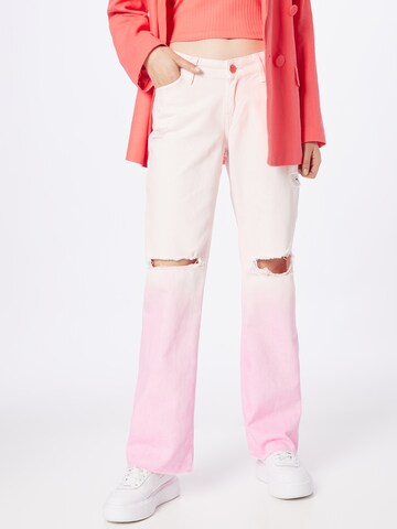 River Island Loosefit Jeans in Roze: voorkant