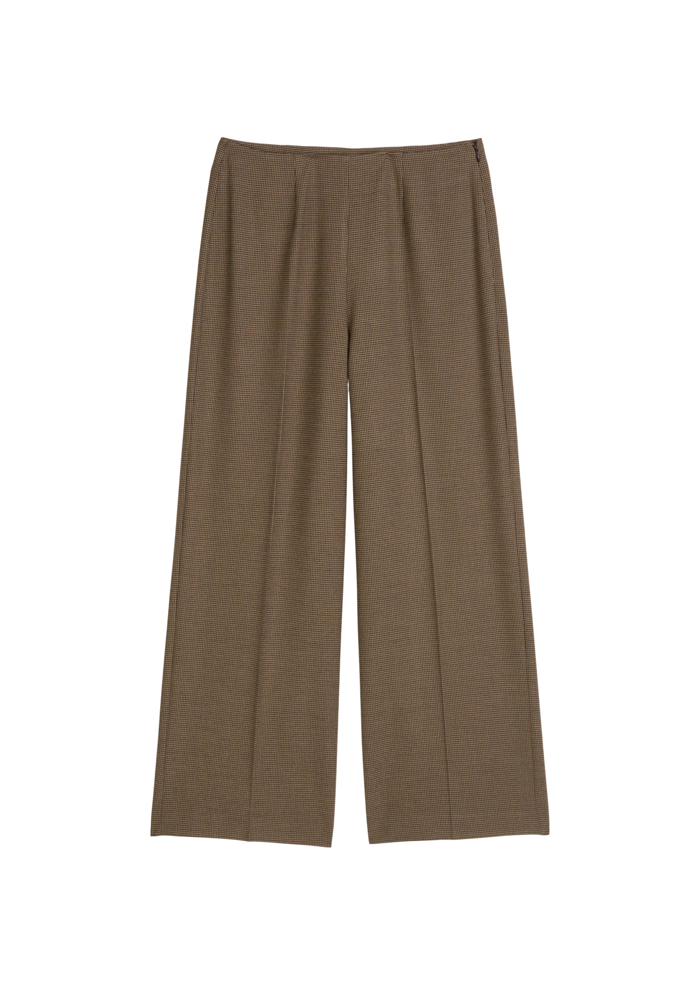 Marc O'Polo Wide leg Broek in Bruin: voorkant