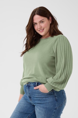 KAFFE CURVE Pullover 'KCloni' in Grün