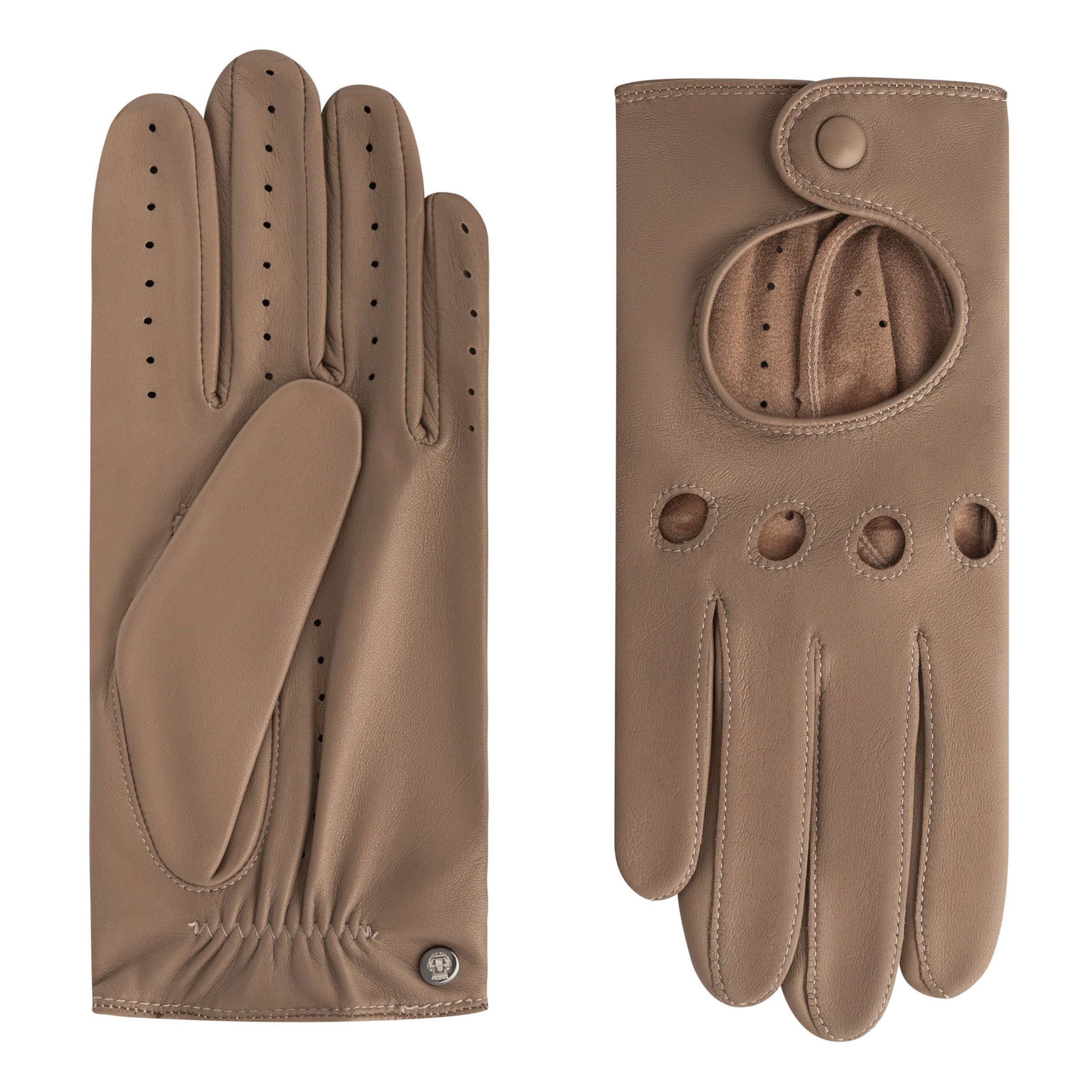 Mezzoguanti 'ROM AUTOFAHRER' di Roeckl in beige: frontale