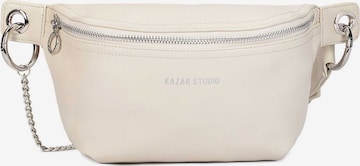 Kazar Studio - Bolsa de cintura em branco: frente