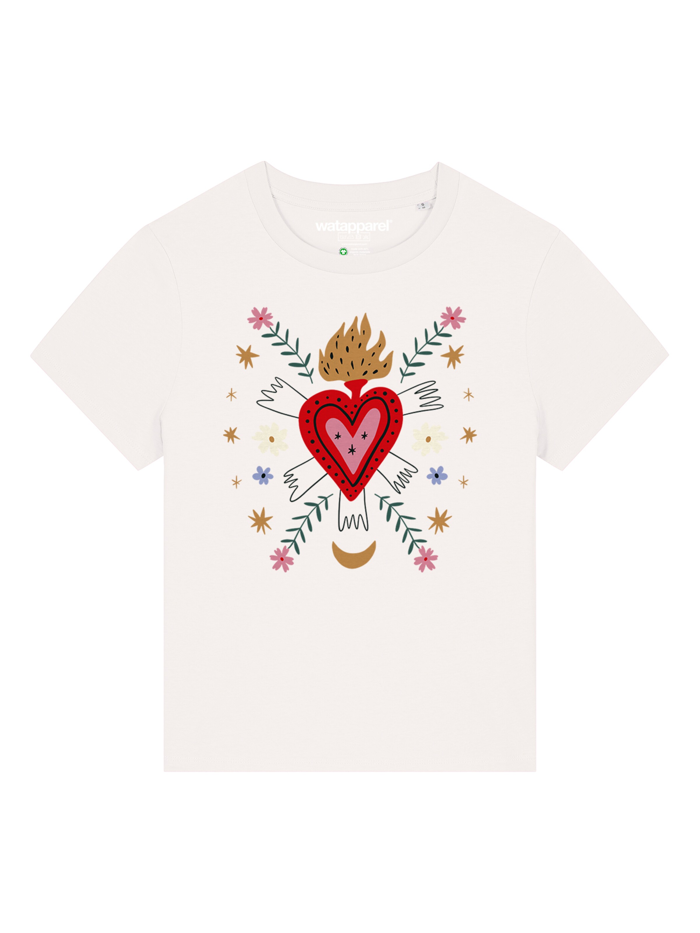 Watapparel Shirt 'Love And Flex' in White: front