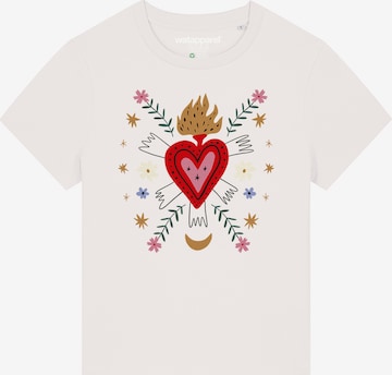 T-shirt 'Love And Flex' Watapparel en blanc : devant