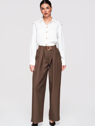 Ombre Wide leg Trousers in Brown