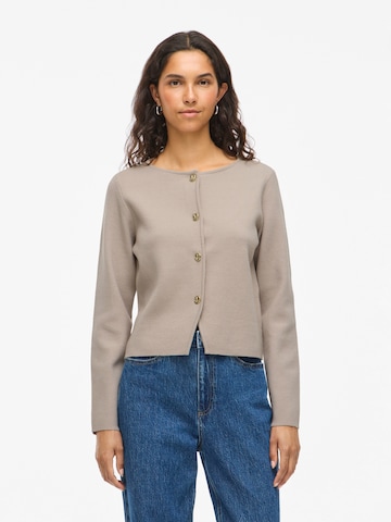 VILA Knit Cardigan in Grey: front