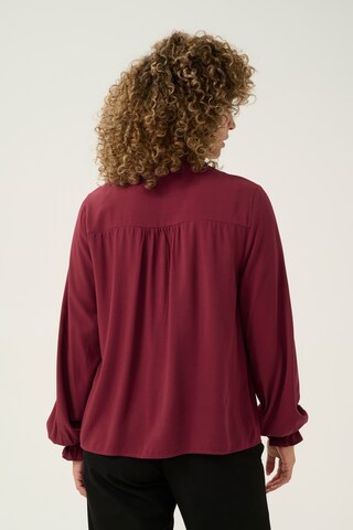 Cream Blouse 'Venea' in Rood