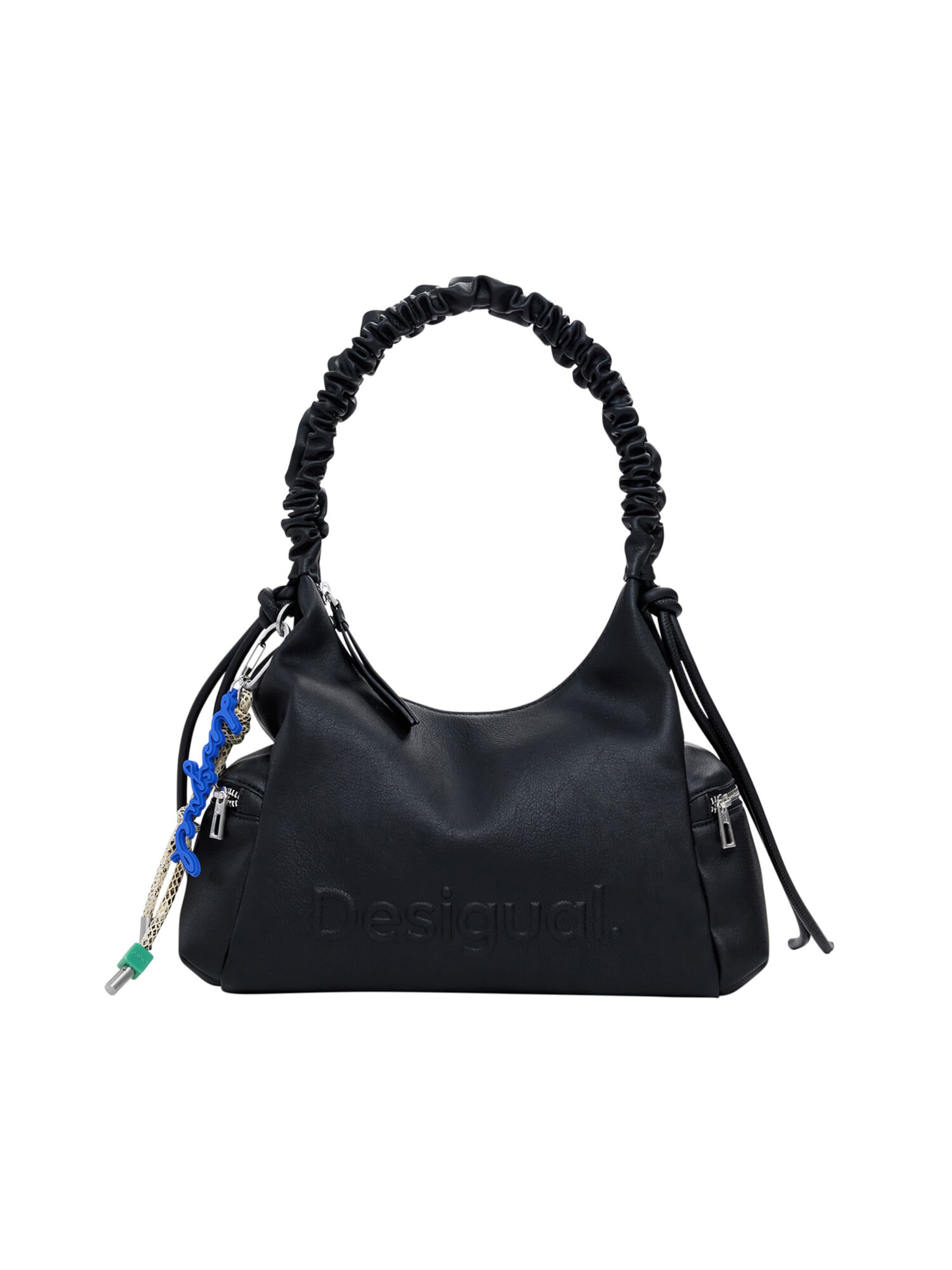 Desigual Τσάντα ώμου 'Half Logo Montville' σε μαύρο: μπροστά