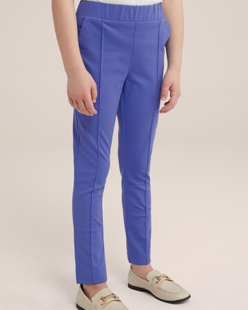 WE Fashion Regular Trousers in Purple