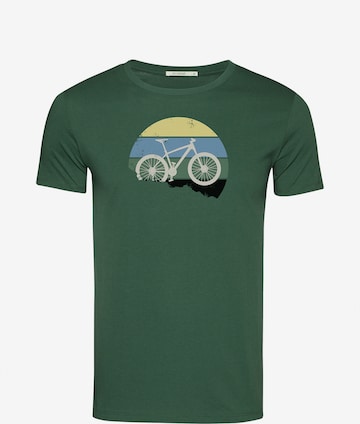 GREENBOMB Shirt 'Bike Downhill' in Groen: voorkant