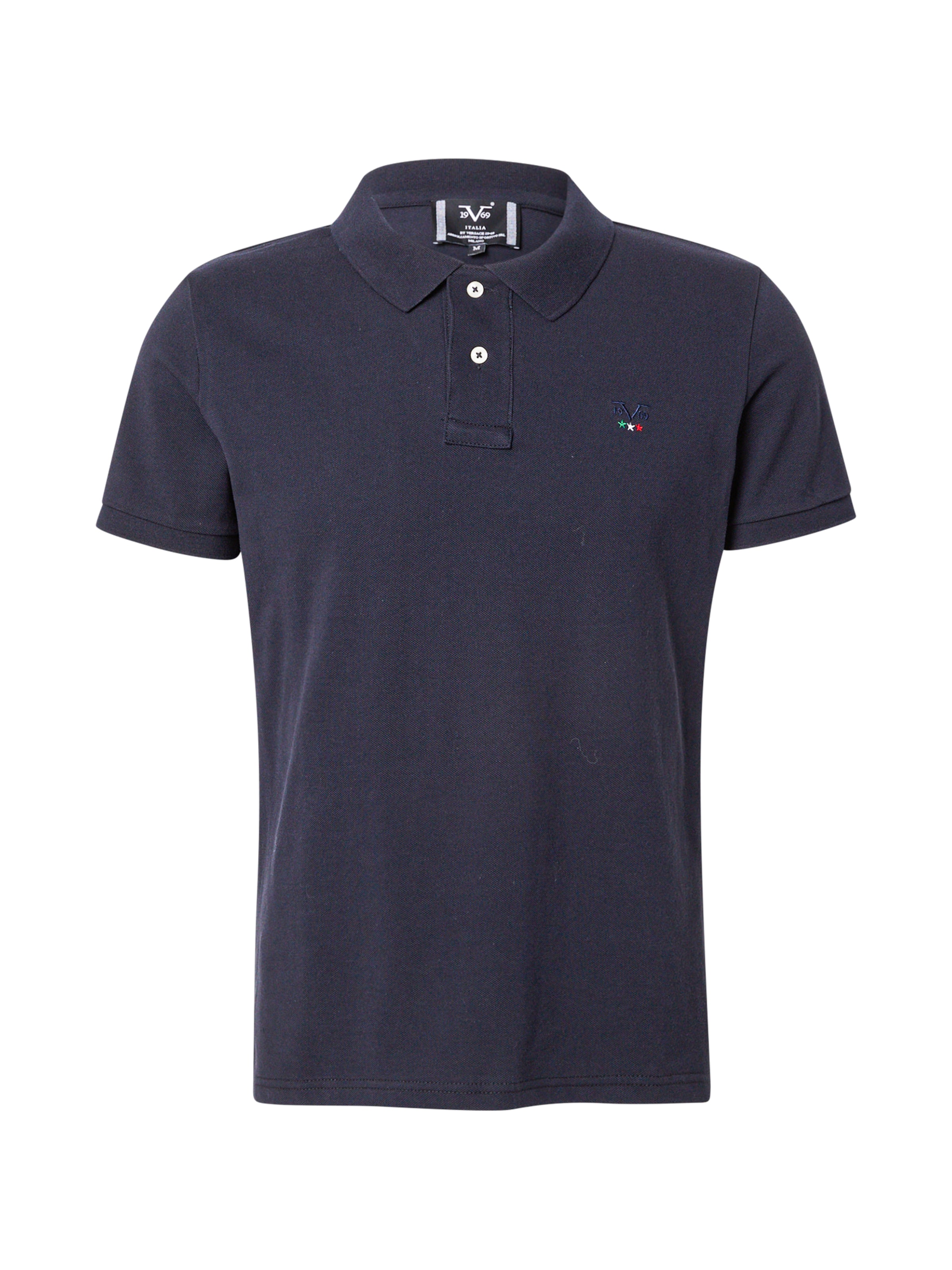 19V69 ITALIA Μπλουζάκι 'Emilio' σε μπλε: μπροστά