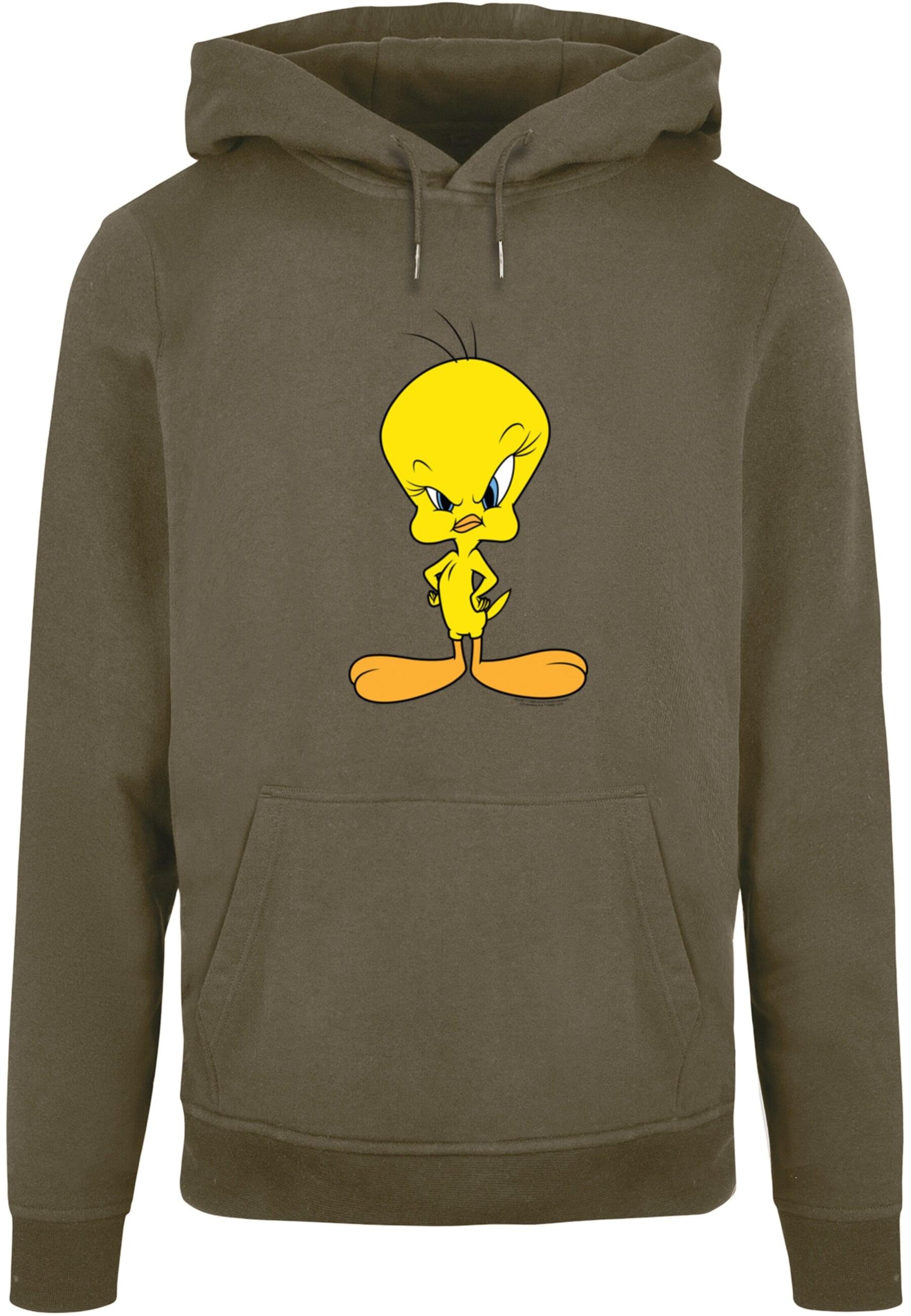 ABSOLUTE CULT Sweatshirt 'Looney Tunes - Angry Tweety' in Groen: voorkant