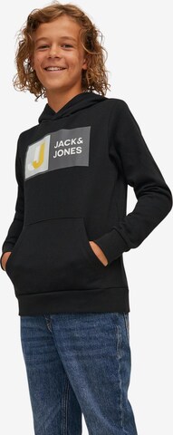Felpa 'Logan' di Jack & Jones Junior in nero: frontale