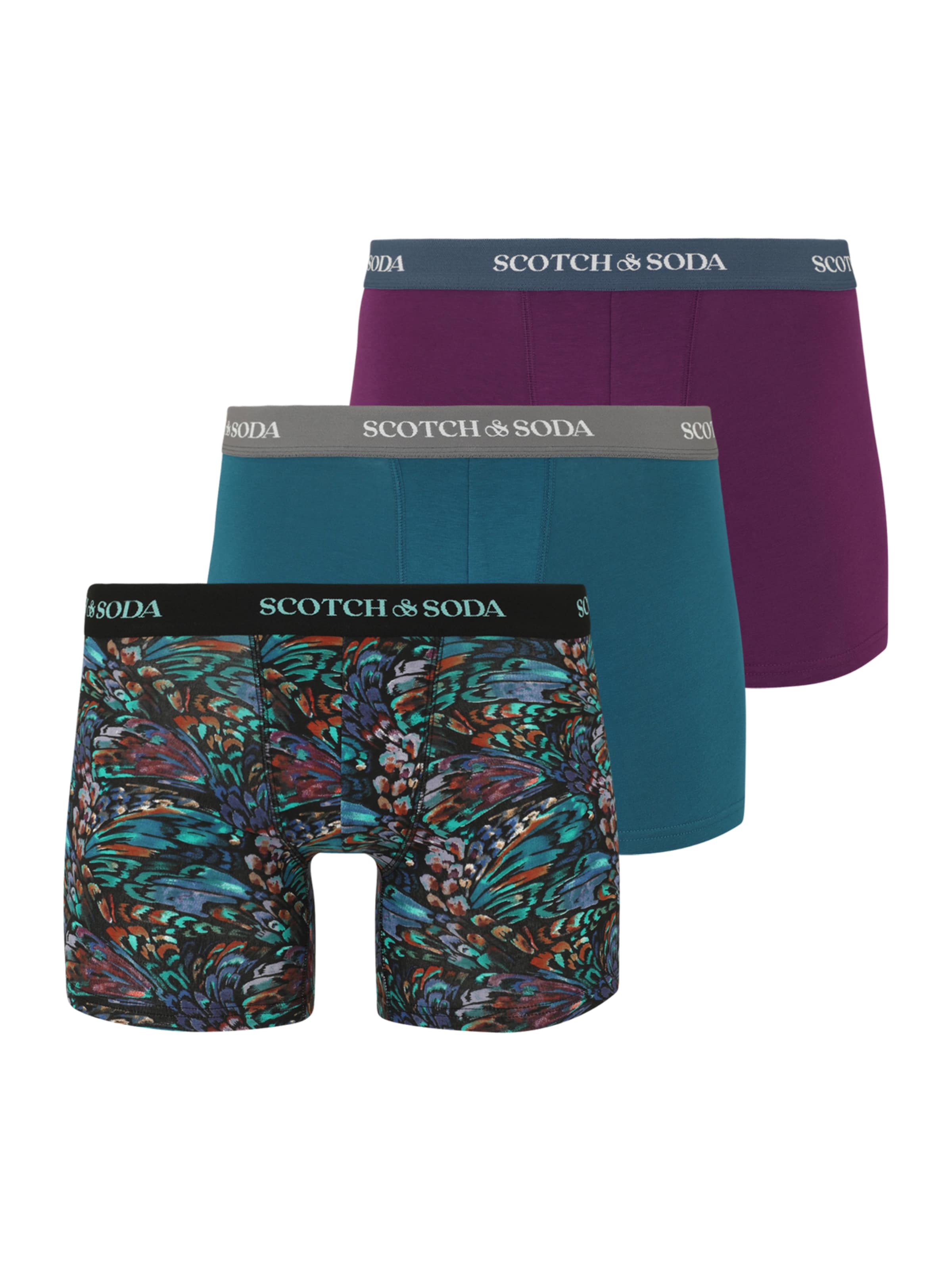 SCOTCH & SODA Шорты Боксеры в Зеленый: спереди