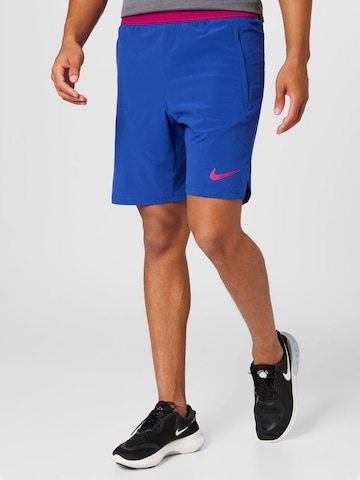 NIKE Regular Спортен панталон в синьо: отпред