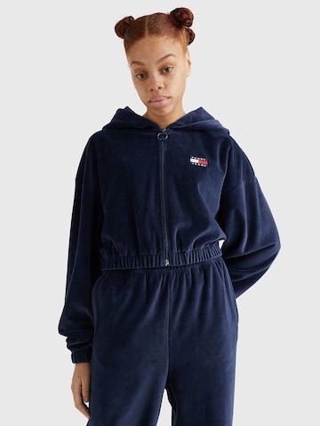 Tommy Jeans Zip-Up Hoodie in Blue: front