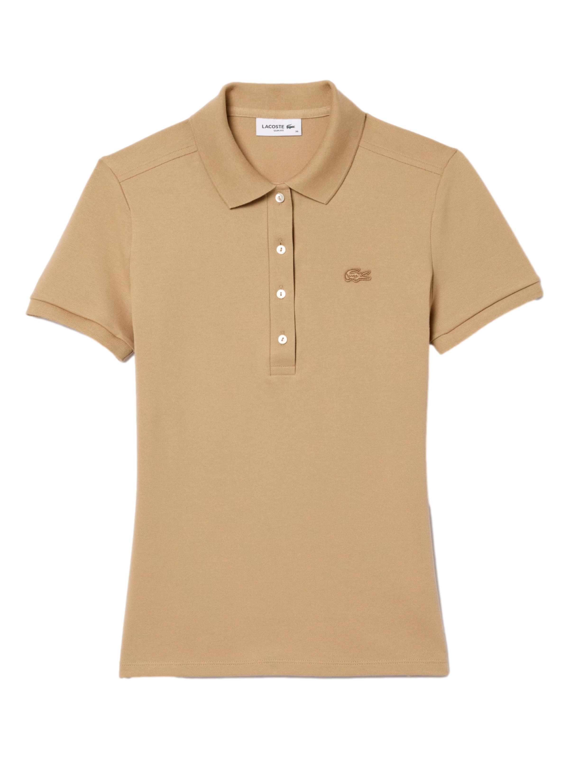 T-shirt LACOSTE en beige : devant