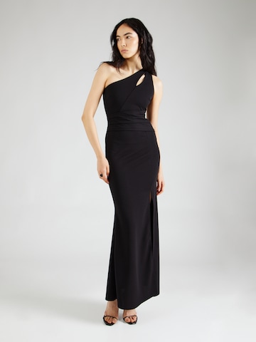 Sistaglam Večerna obleka 'AMANI' | črna barva: sprednja stran