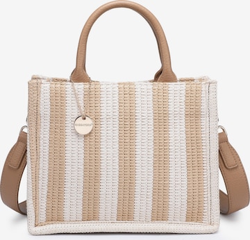 Borsa a tracolla 'Borsa a Tracolla Eliara Donna - Tessuto Intrecciato Rafia e' di Kassandra in beige: frontale