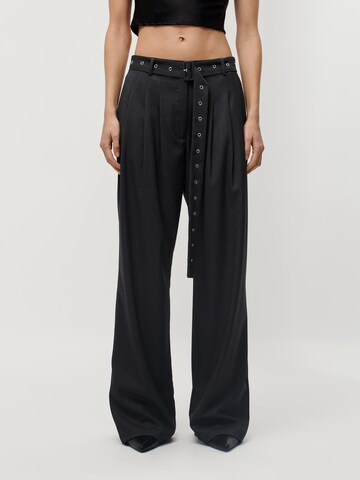 LeGer by Lena Gercke Wide leg Pleat-front trousers 'Astrid' in Grey: front