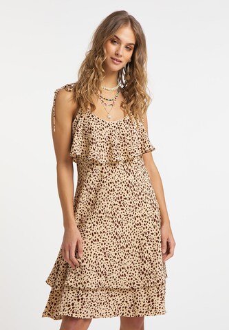IZIA - Vestido de verão em bege: frente