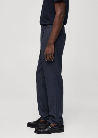 MANGO MAN Slim fit Pants 'tropical' in Blue
