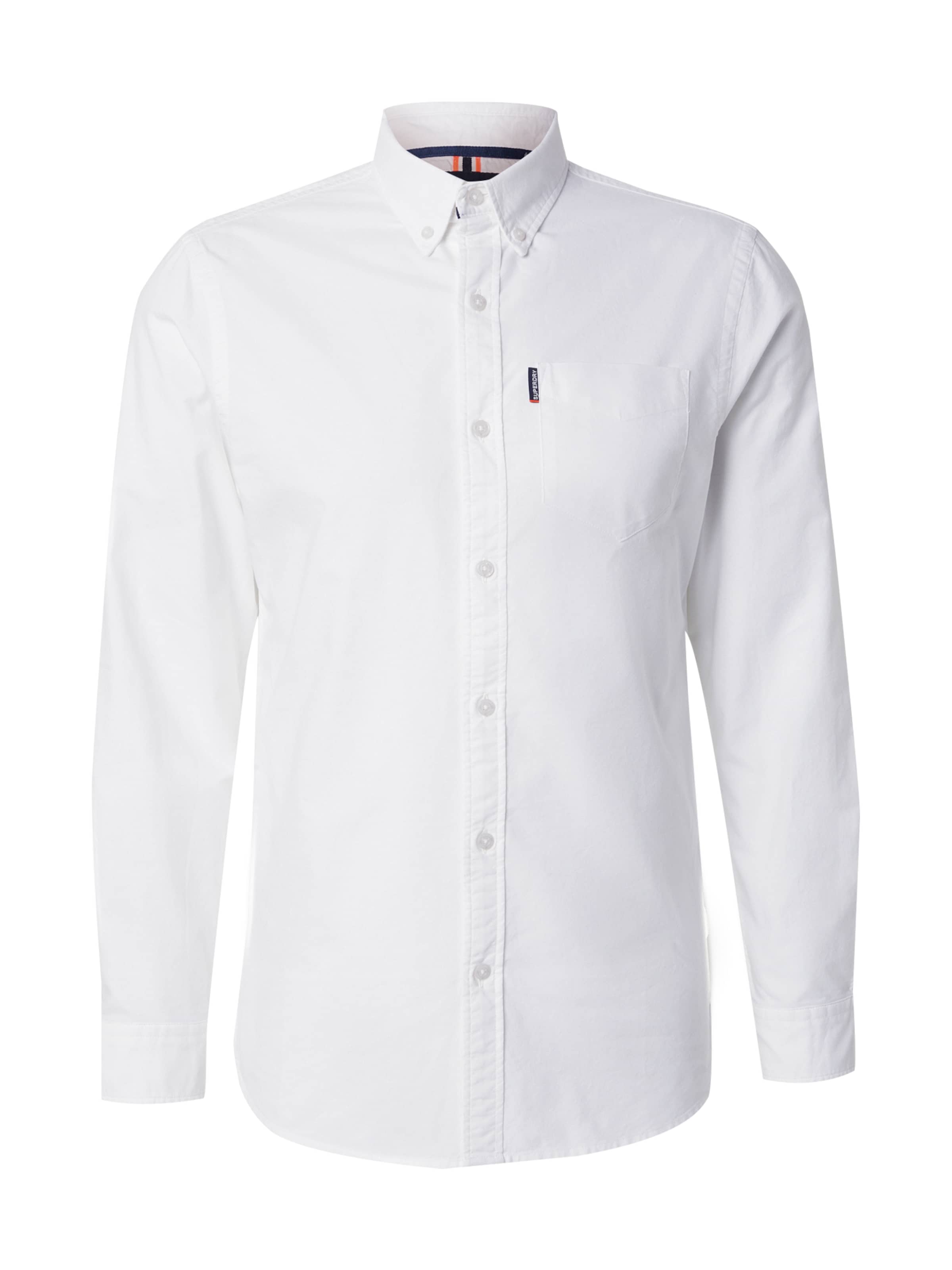 Superdry Úzky strih Košeľa 'Essentials' - Biela: predná strana