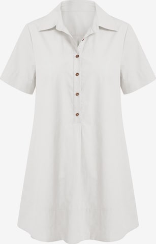 Rochie tip bluză de la Imily Bela pe alb: față