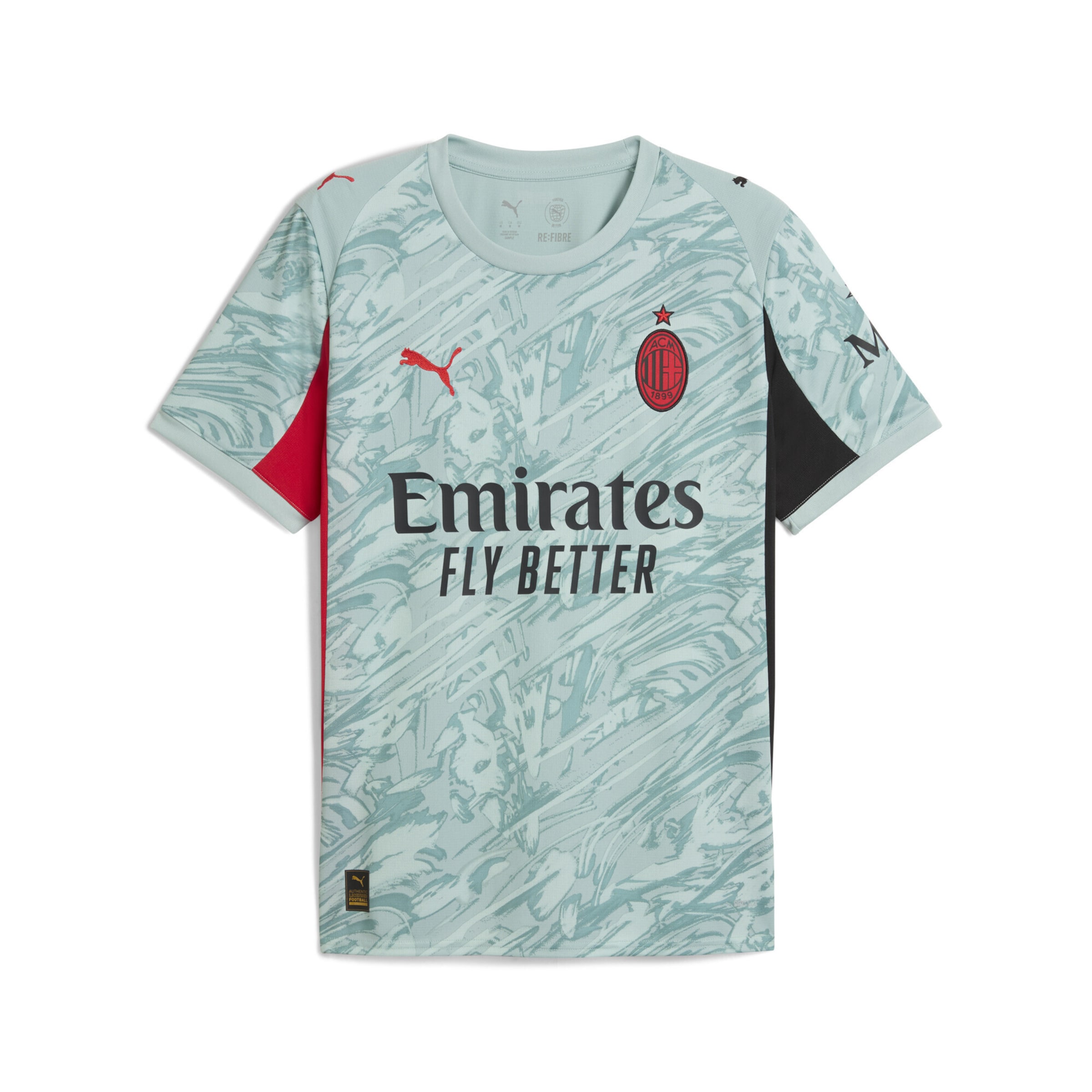 PUMA Trikot 'AC Milan 25/26' in pastellgrün / rot / schwarz, Produktansicht