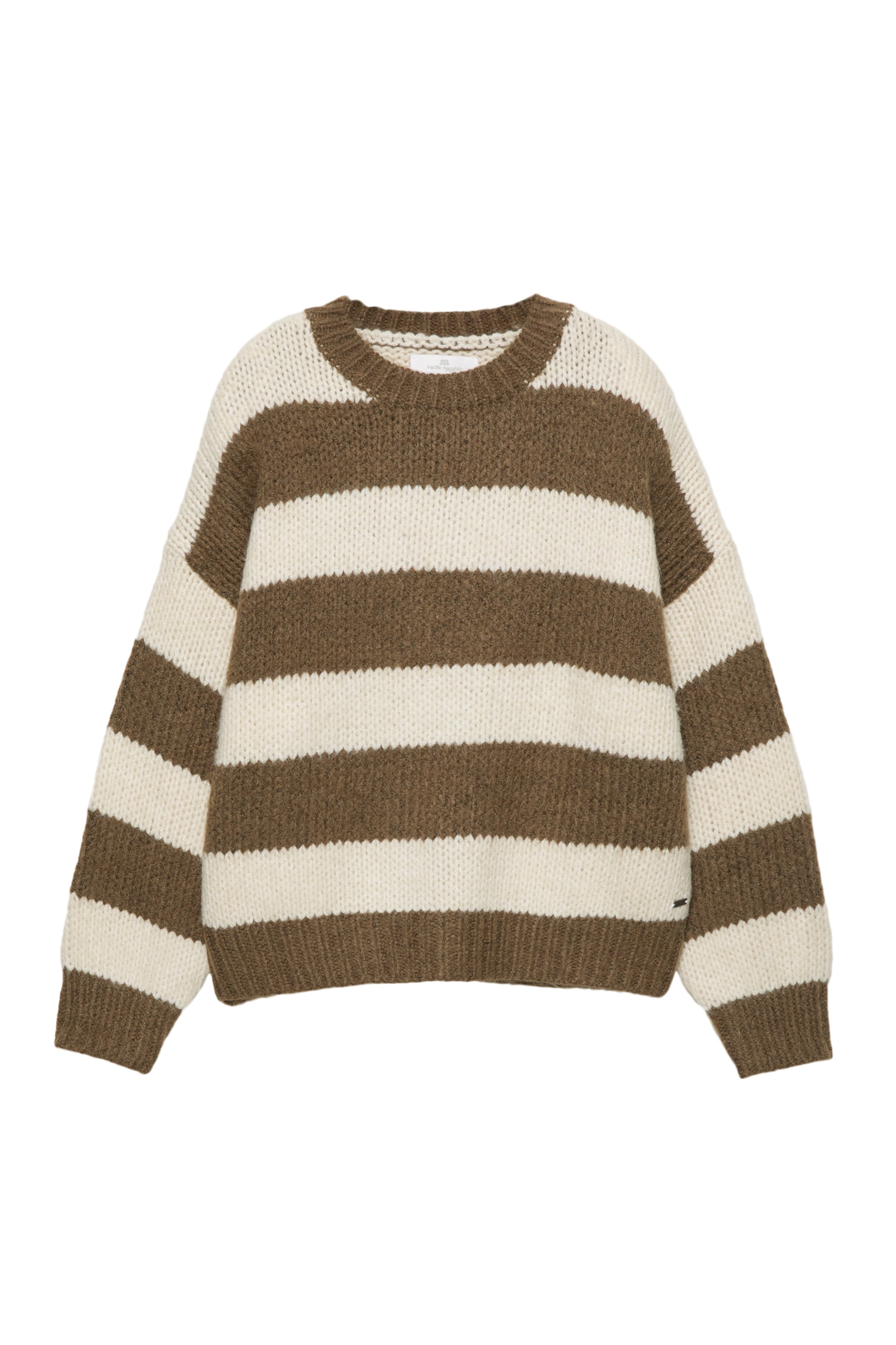 Pull&Bear Trui 'PACIFIC' in Bruin: voorkant