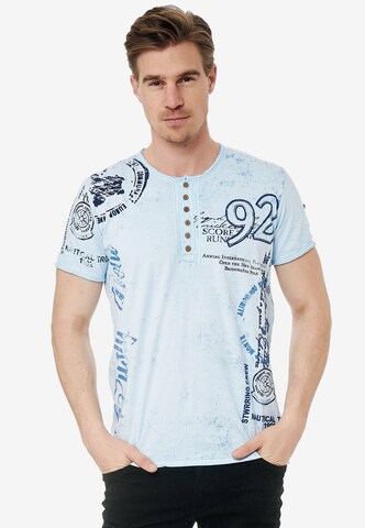 Rusty Neal Shirt in Blauw: voorkant