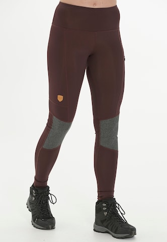 Whistler Regular Workout Pants 'Millie' in Brown: front