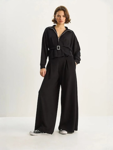 Bianco Lucci Hausanzug 'Zweiteiliges Set'‌‌‌‌‌‌‌ in Schwarz