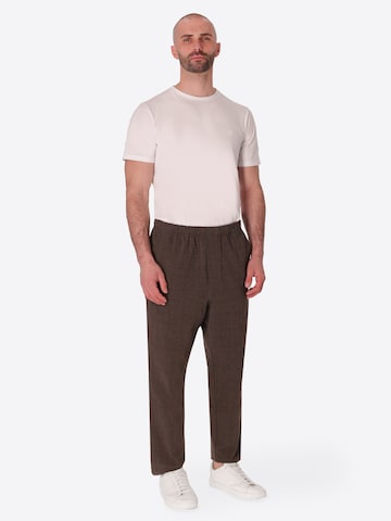 Loosefit Pantalon chino 'Worker Monti' Distretto12 en marron : devant