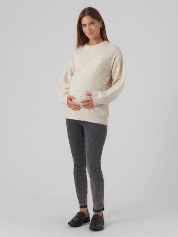 MAMALICIOUS Pullover 'ROBIN' in Beige