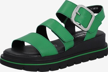 Rieker EVOLUTION Strap Sandals 'W1650' in Green: front
