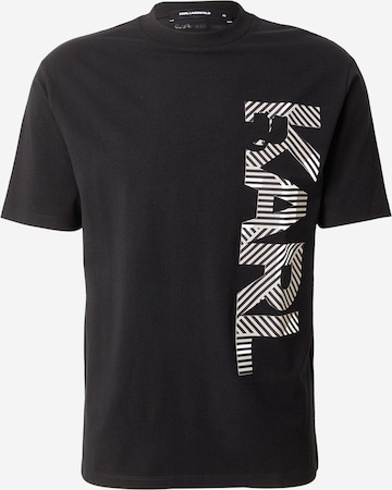 Tricou de la Karl Lagerfeld pe negru: față