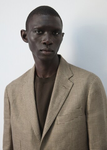 MANGO MAN Regular fit Suit Jacket 'Verona' in Brown