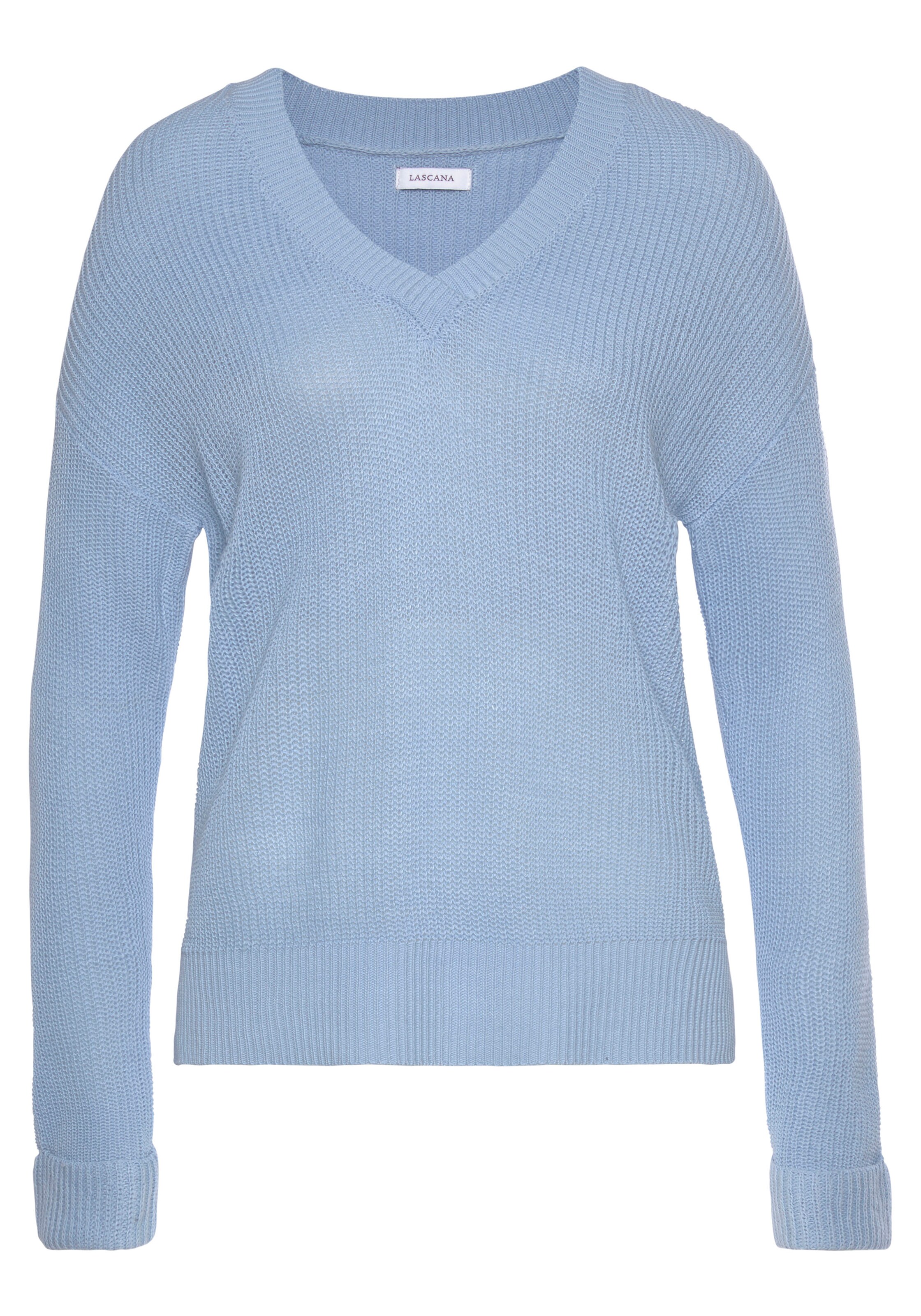 LASCANA Loosefit Pullover in Blau: Vorderseite