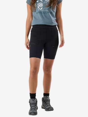SWEDEMOUNT Skinny Outdoorové kalhoty 'Trondheim' – černá: přední strana