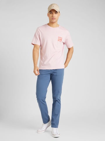 T-Shirt 'RECIPE' JACK & JONES en rose