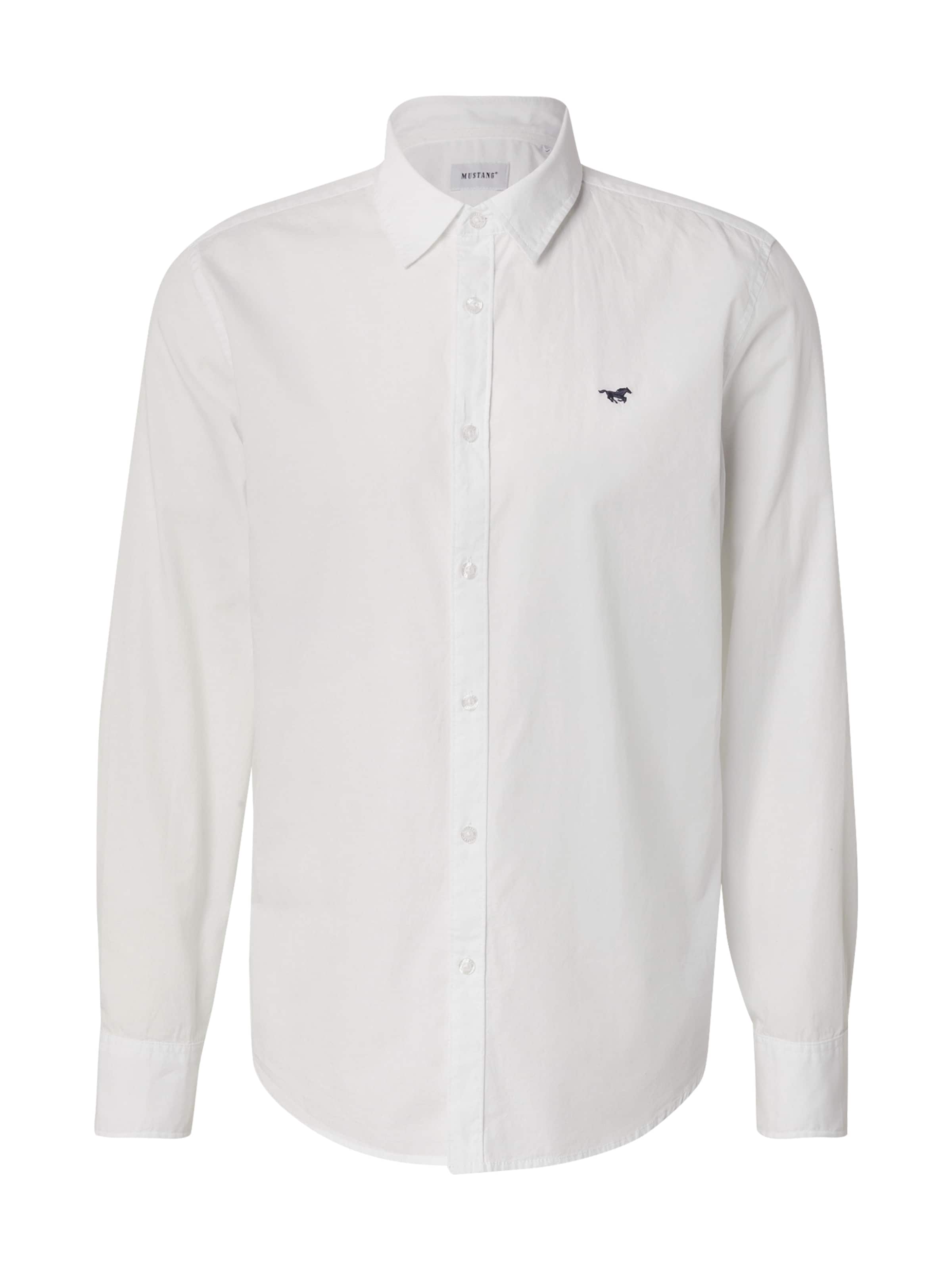 MUSTANG Риза 'Canton' в бяло: отпред