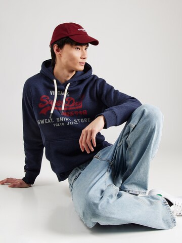 Sweat-shirt 'Heritage' Superdry en bleu