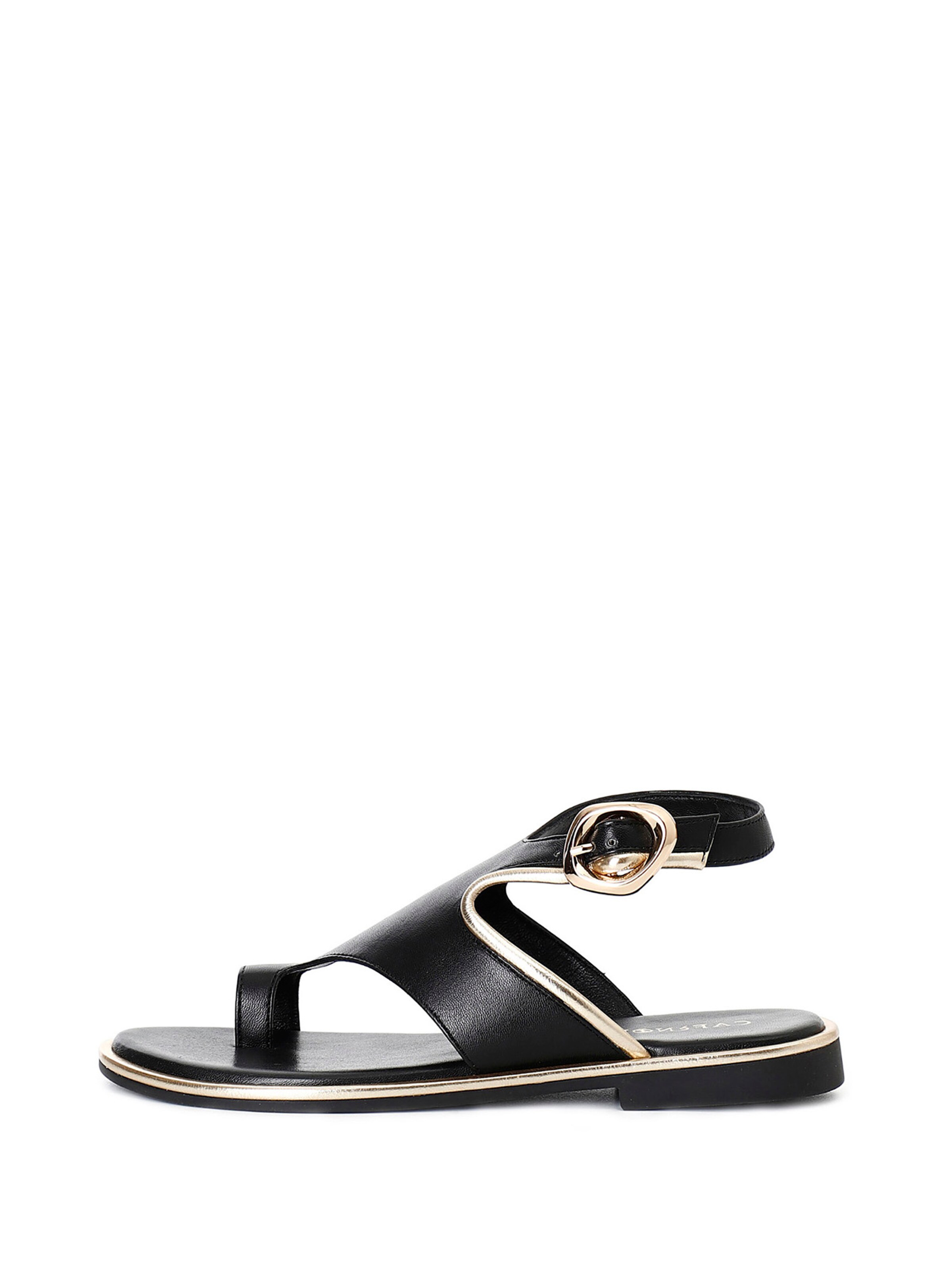 Sandalo di CAFè NOIR in nero: frontale