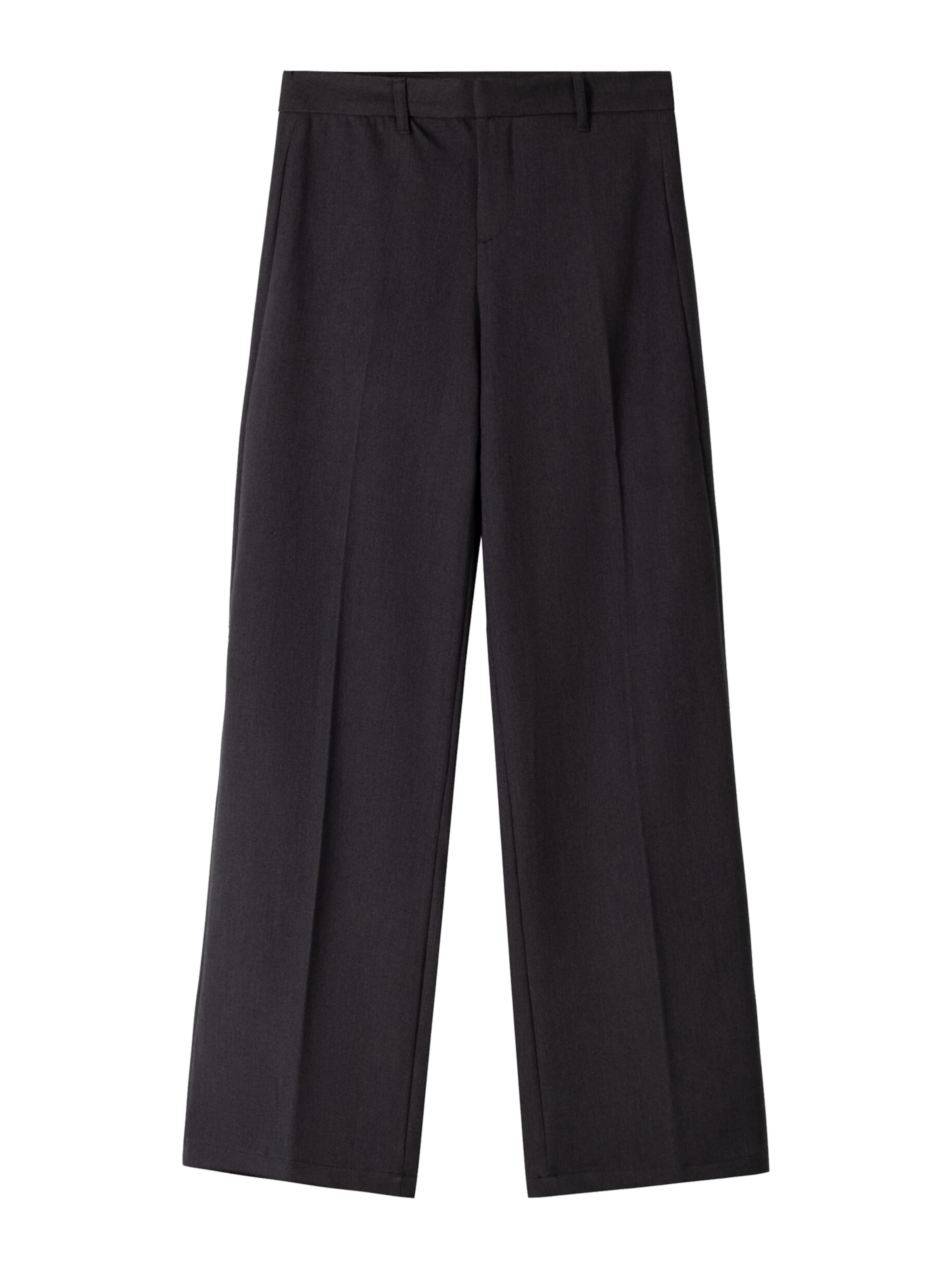 Bershka Pantalon à plis en gris chiné, Vue avec produit