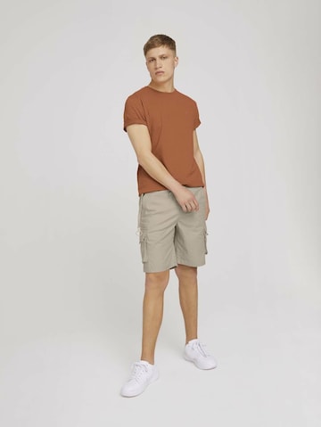 TOM TAILOR DENIM Regular Cargo Pants in Beige