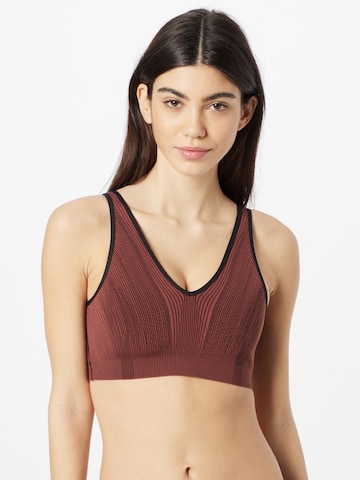 Bustier Soutien-gorge de sport 'INDY' NIKE en rouge : devant