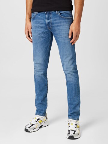 Coupe slim Jean 'Luke' Lee en bleu : devant